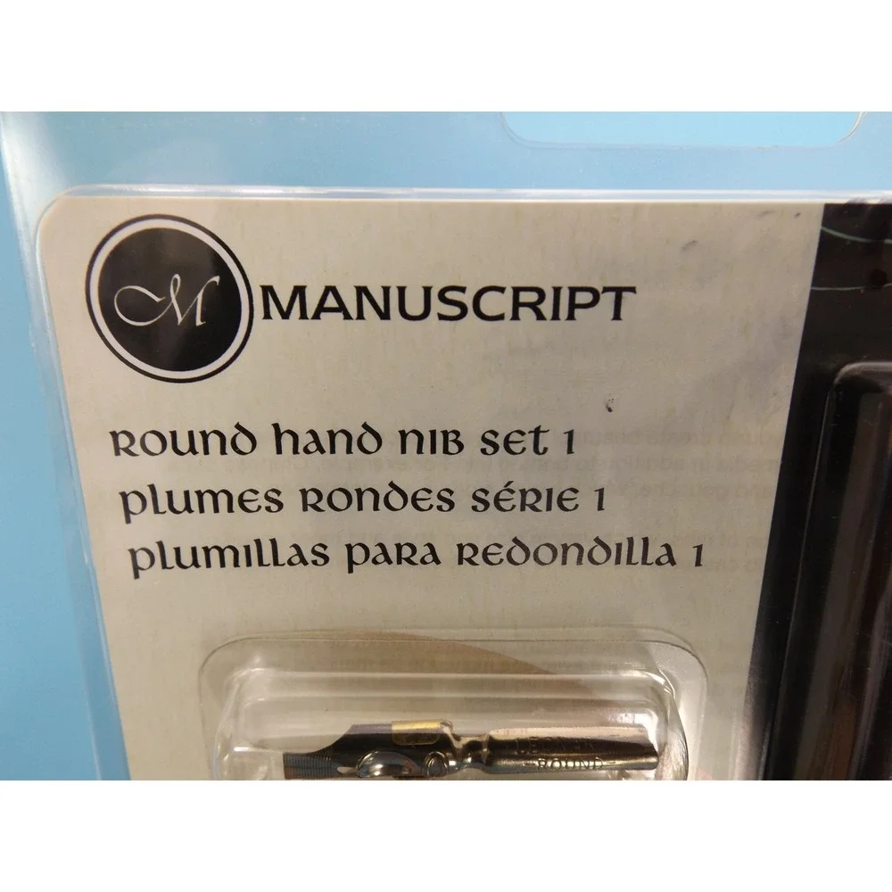 Manuscript ✒️ Calligraphy Pen Round Hand Nib Set 1 *NEW* - 5 nibs !